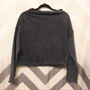 Free People acid washed cropped sweater